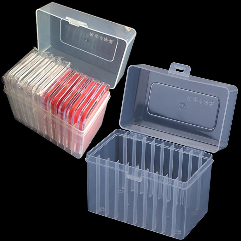 1pc Portable Transparent Storage Box money Cases Capsules Holder Clear Scratch Resistance Applied 11cm*9cm*6cm