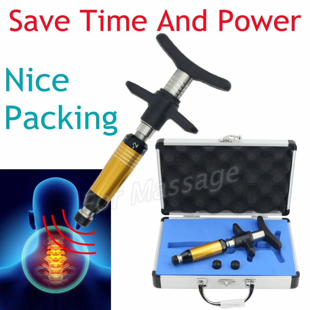 

2021 New Chiropractic Tool Manual Portable Spine Massage Corrector Therapy Correction Spinal Gun Body Relaxation 6 Levels