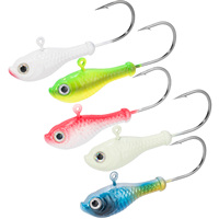 5pcs Jig Head Hook 16g 28g Saltwater Fishing Bucktail for Soft Plastic Lure Worm Live Bait Saltwater Jigging Walleye Bluefish