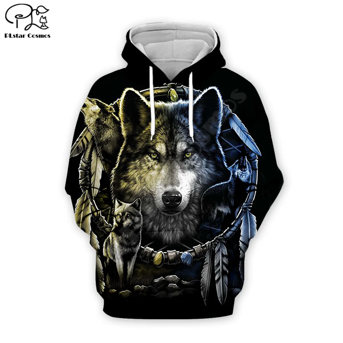 

Wolf 3d Printed hoodies Harajuku pullover Fashion Hooded Sweatshirt hip hop zip hoodies women for men dropshipping