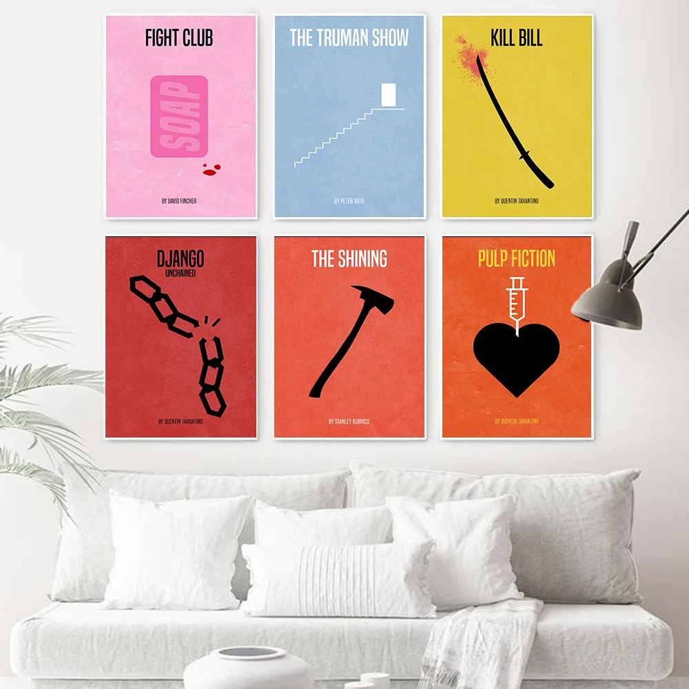 Pulp Fiction Movie Canvas Painting Retro The Shining Poster And Prints Abstract Wall Art Pictures For Living Room Home Decor