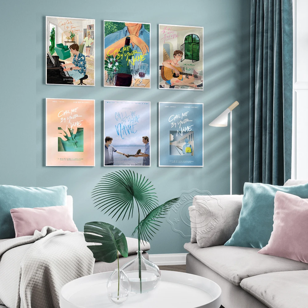 فيلم اتصل بي بواسطة اسمك ملصق ، ملصقات جدار ، اتصل بي بواسطة اسمك يطبع ملصق ، ستار ملصق ، جدار الصورة ، ديكور المنزل