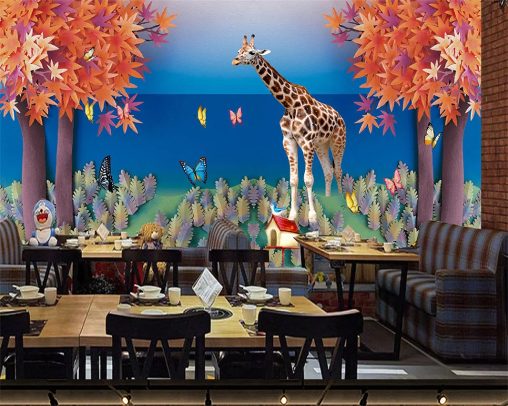 

Beibehang на заказ новая гостиная детская животное мальчик девочка современная мода обои для спальни обои домашний декор