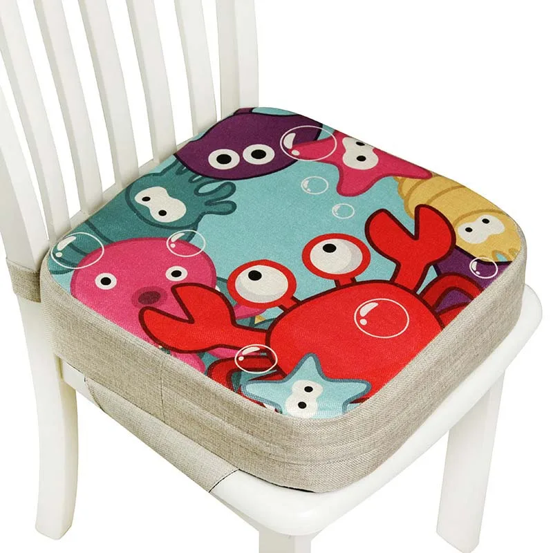 Kids Booster Seat Baby Dining Cushion Children Increased Chair Pad Adjustable Removable Highchair Chair Booster Cushion Seat