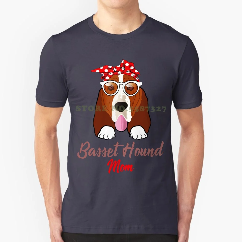 Basset Hound Mom Funny T Shirt Mother's Day Gift Print T Shirt Women Hipster Harajuku