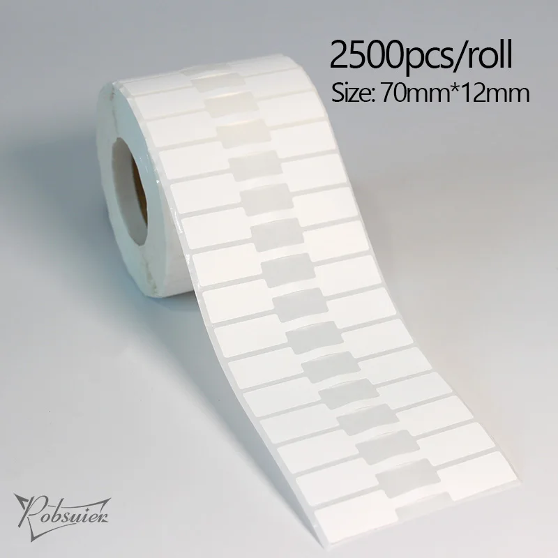 2500pcs/roll Adhesive Paper Stickers Jewelry Price Hang Label Tags for Jewellery Repair Identification 70x12mm