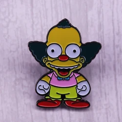 Krusty the clown lapel pin