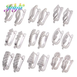 Juya DIY Schwenzy Findings Supplies Gold Silver Plated Basic Bail Ear Wire Earring Hooks Accessories For Women's Earrings Making