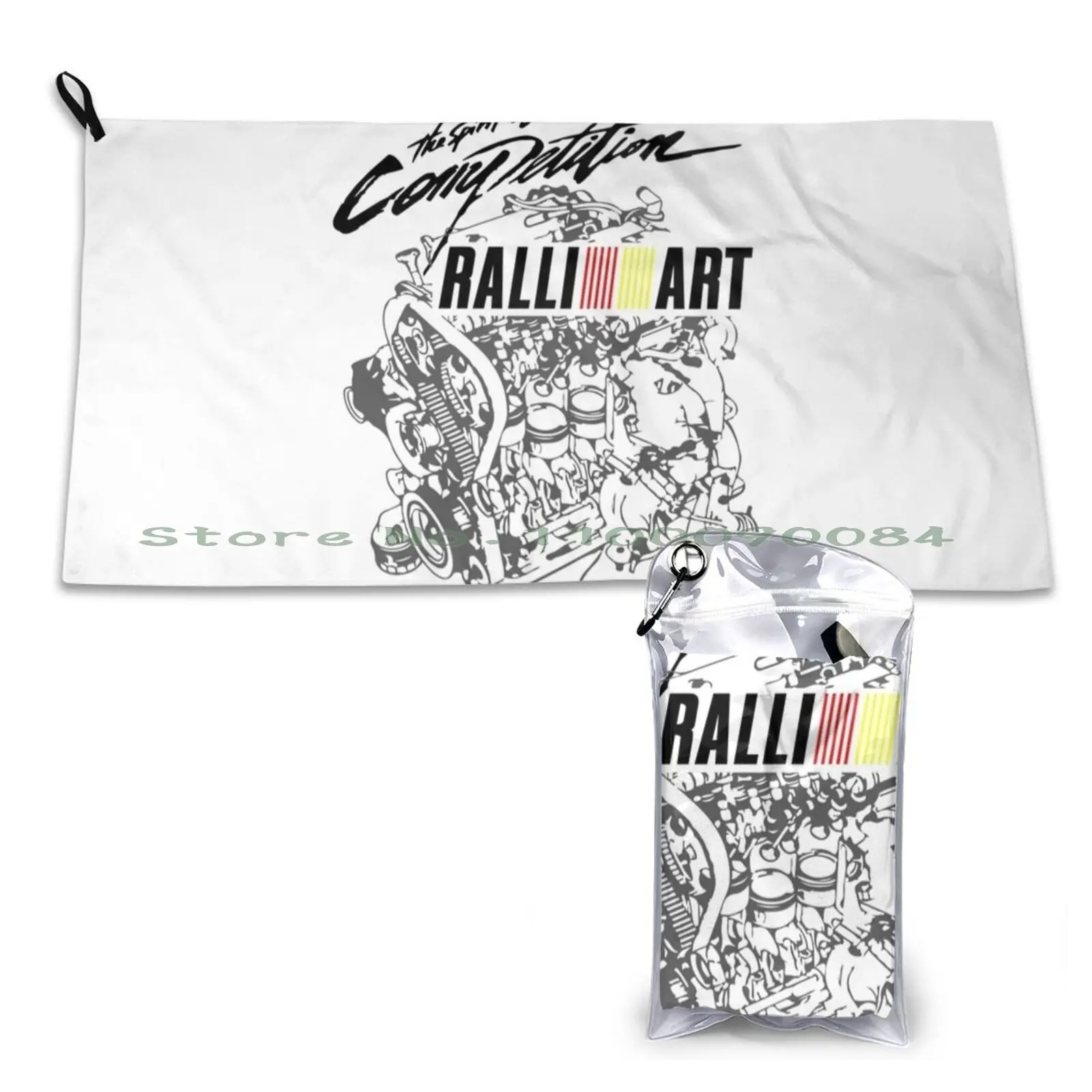 Ralliart Mitsubishi Competition Engine Quick Dry Towel Gym Sports Bath Portable Norman Reedus Daryl Dixon The Walking Dead Ride