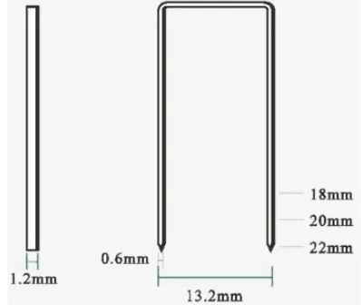 2700PCS Staples 22mm Length For Nailer P88U Using