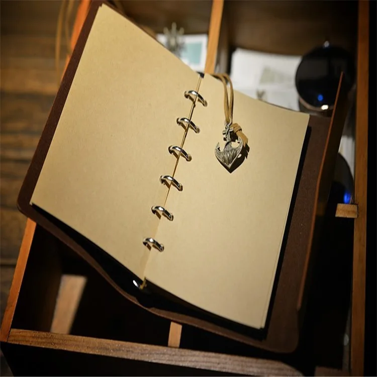 1pc sketch book NEW DELIVERY 10*15cm vintage leaf faux Leather pirate cover travel journal 5 colors notebook obn009