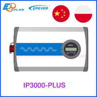 EPEVER New Pure Sine Wave Inverter 3000W DC 12v 24v 48v to AC 220v, 230v, 240v IP series with LCD display IP3000-12-Plus