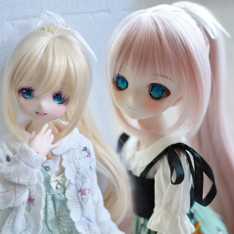 

D03-P304-1 children toy BJD DD SD MSD 1/3 uncle doll's Accessoriess wig Light brown long single horsetail 1pcs