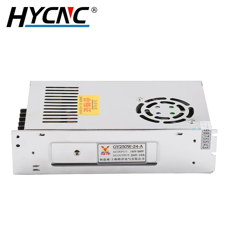 GY250W-24-A alimentatore Switching 250W 24V 10A Drive Power Control è adatto per macchina per incidere del Router di CNC