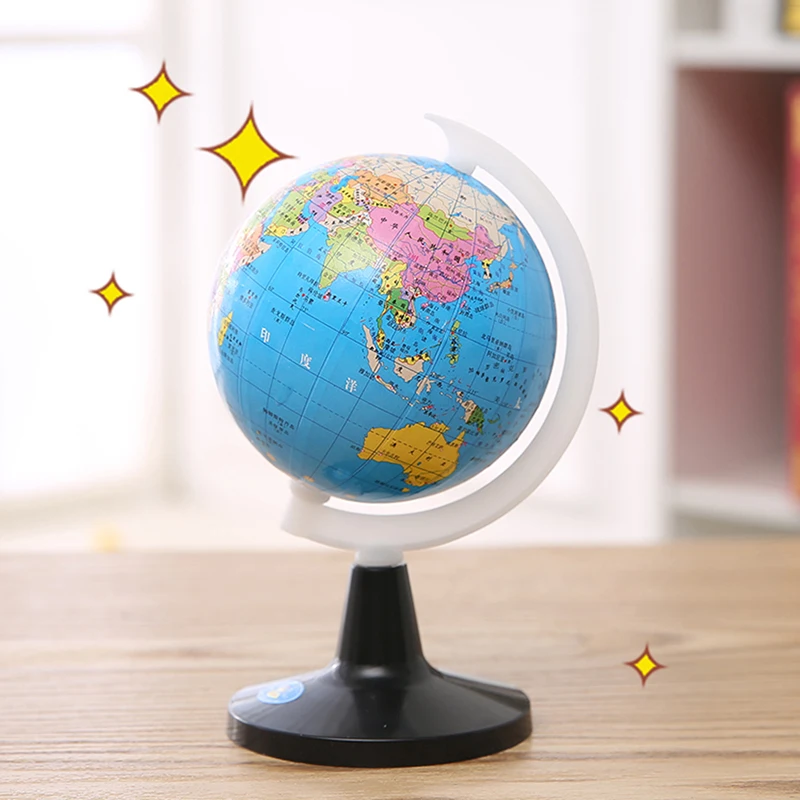 Small Globe Of The World With Stand Geography Map Educational Toy For Kids Globe With Labels Of Continents, Countries, Capitals