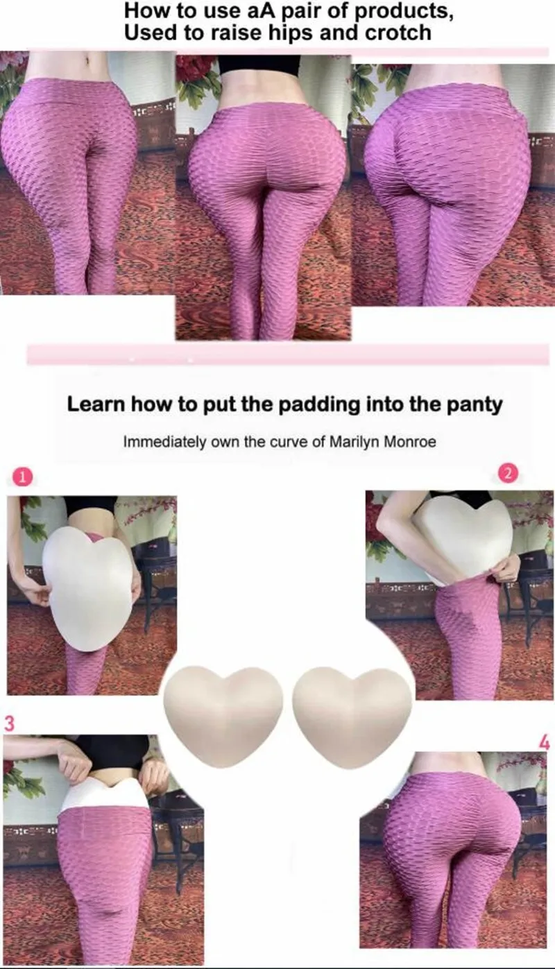 

2Pcs Enhancer sponge Buttocks padding mat thickened fake ass butt lift hip pad artifact sexy butt pad cross-dresser COSPLAY