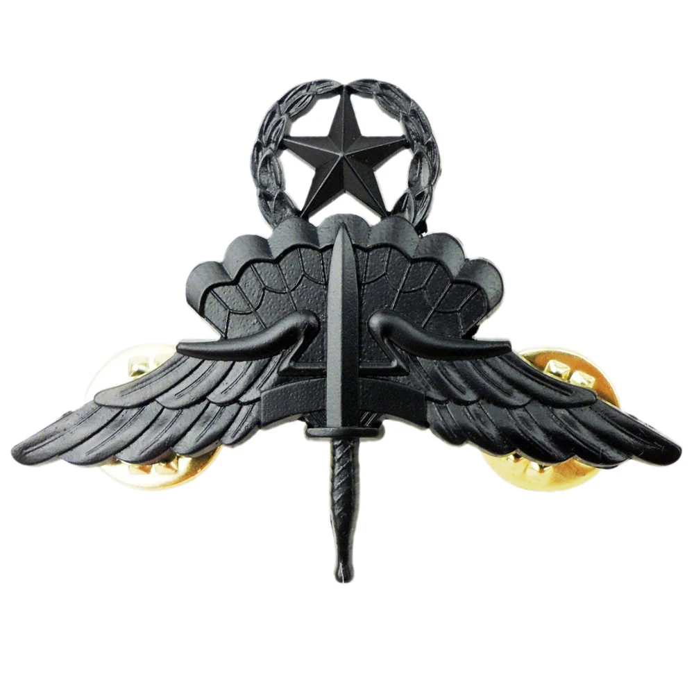 Stany zjednoczone US ARMY FREEFALL spadochron skrzydła gwiazda znaczek przypinka COCKADE czarny
