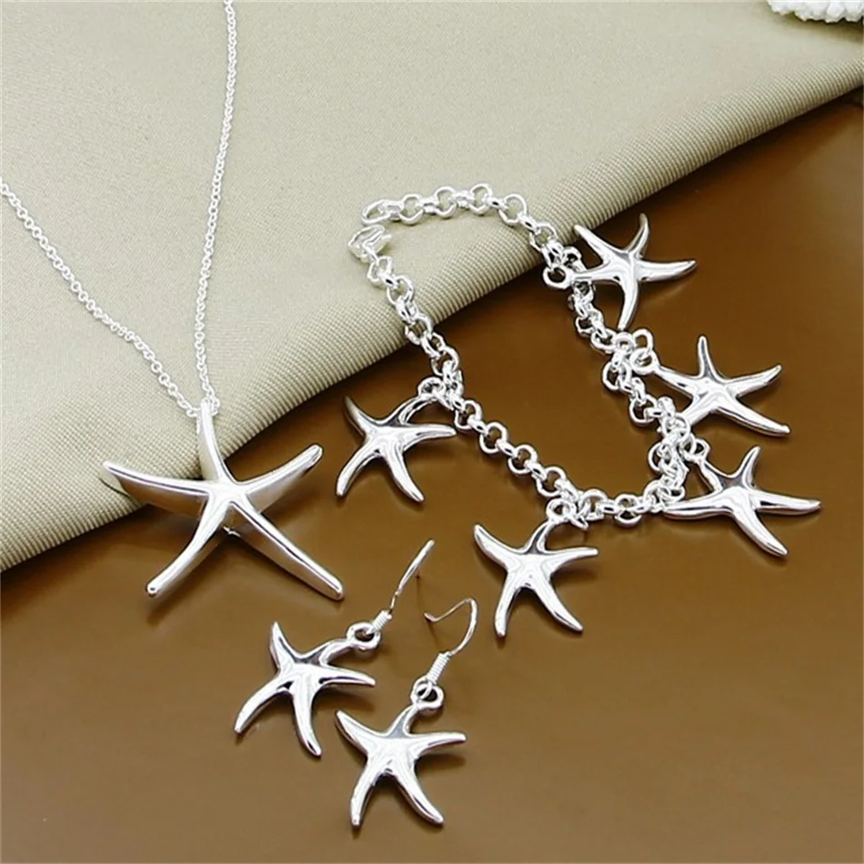 Fine Jewelry Set 925 Sterling Silver Sideways Snake Chain Bracelet Necklace Sets For Women Men Fashion Charm Jewelry Gift