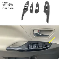 Fit For Toyota Sienna 2015 2016 2017 2018 2019 2020 Accessories  Carbon fiber color Door Handle Bowl Frame Decorator Cover