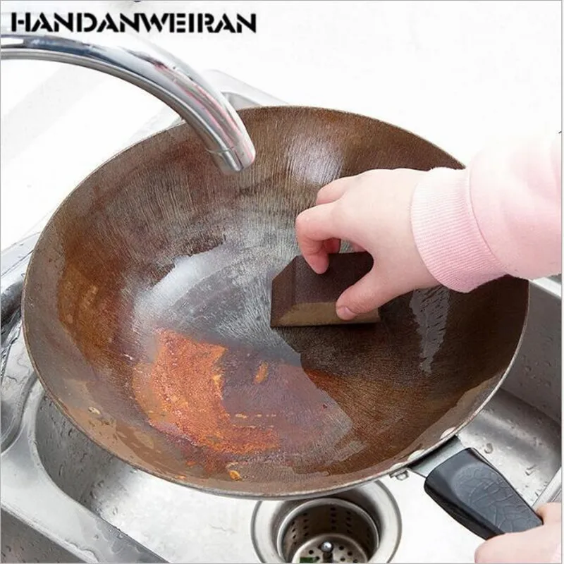 3PCS Mini Portable Dishwashing Sponges Set Kitchen Cleaning Tools for Crevice Emery Decontamination 7x4.2x2.5cm
