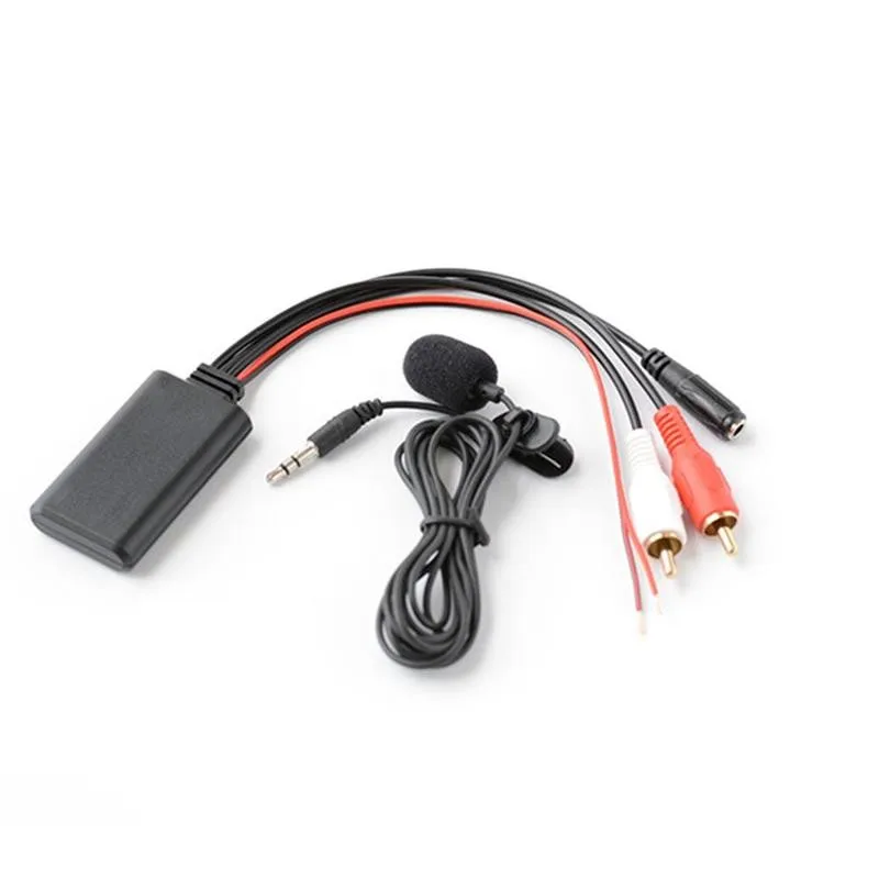 

Universal Car Bluetooth 2RCA AUX Adapter Wireless Audio Phone Call Handsfree Microphone 2RCA UX-IN Audio Input