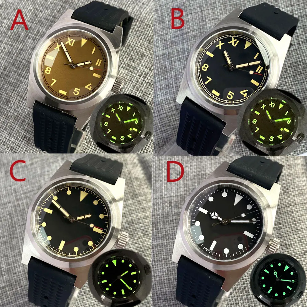 20ATM Diving Automatic Watch for Men NH35A PT5000 Luminous AR Arched Sapphire Glass Brushed Case relogio masculino