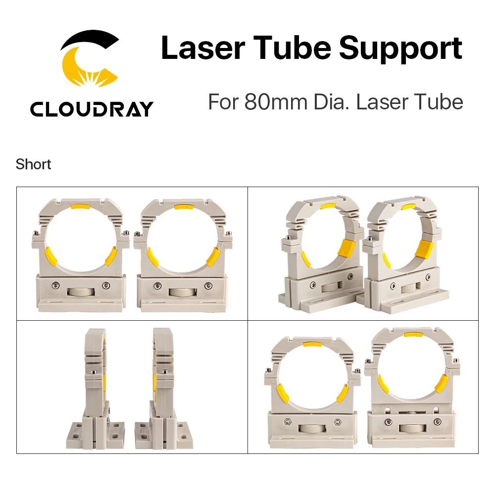 Cloudray Co2 Laser Tube Holder Support Mount Flexible Plastic Diameter 80mm for 75-180W Laser Engraving Cutting Machine