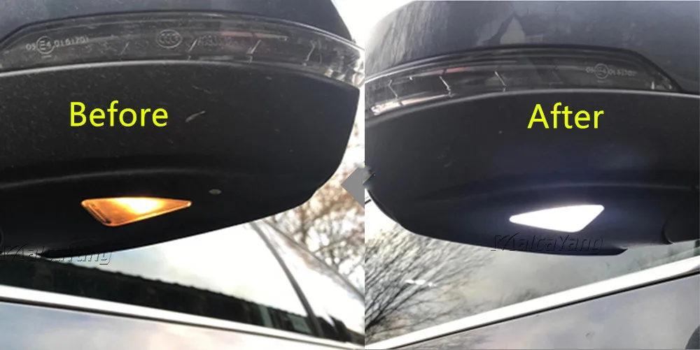2 Stück 6000K Weiße LED-Seiten-Spiegelleuchten für Skoda Octavia 3 2 5E 1Z 2004-2020 Skoda Superb 3 2 B6 B8 2008-2021 – Detail 2