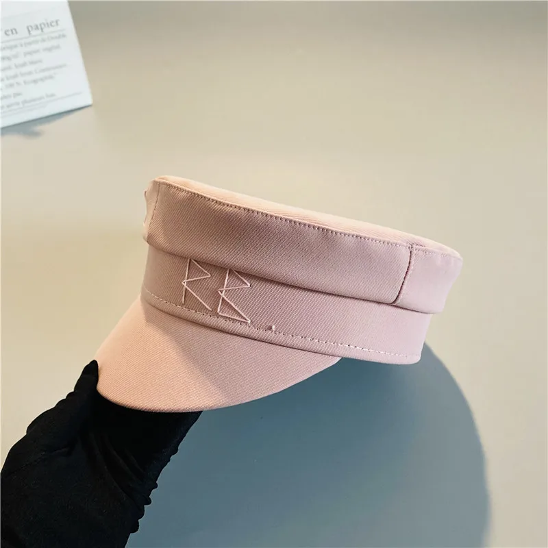 New Pink Letter Newsboy Caps Women Flat Militray Caps