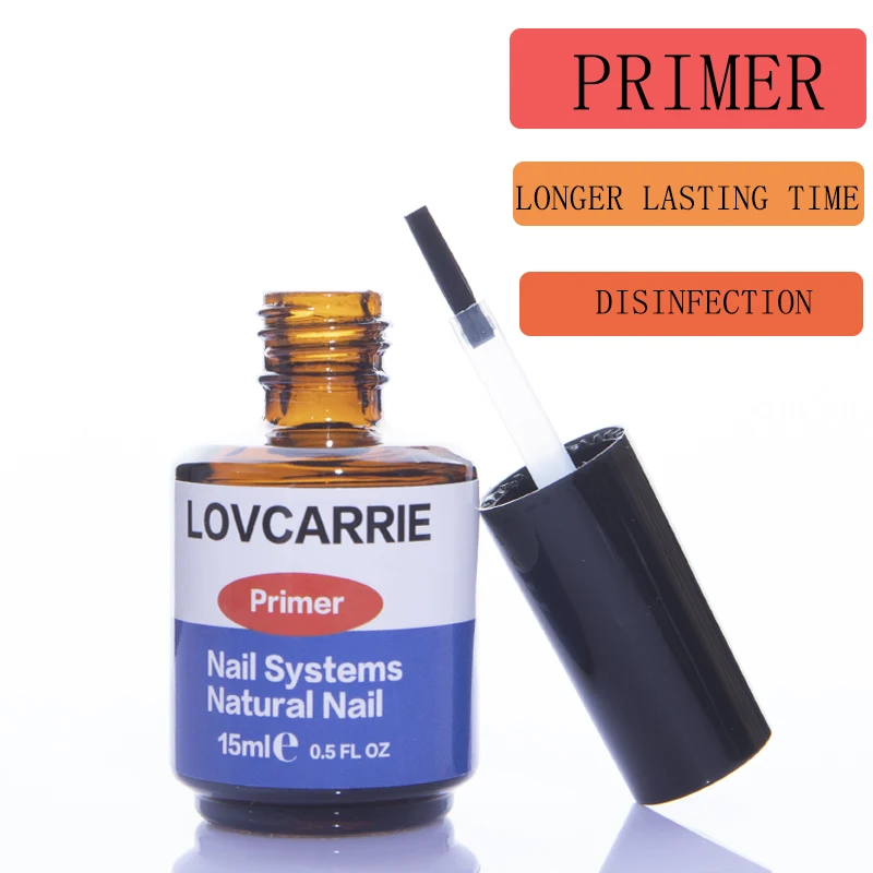 LOVCARRIE 15ML Acrylic Móng Mồi Bonder Không Axit Móng Dehydrator Gel Lót Nền Cho Móng Tay UV Gel Ba Lan Làm Móng nailart Bộ