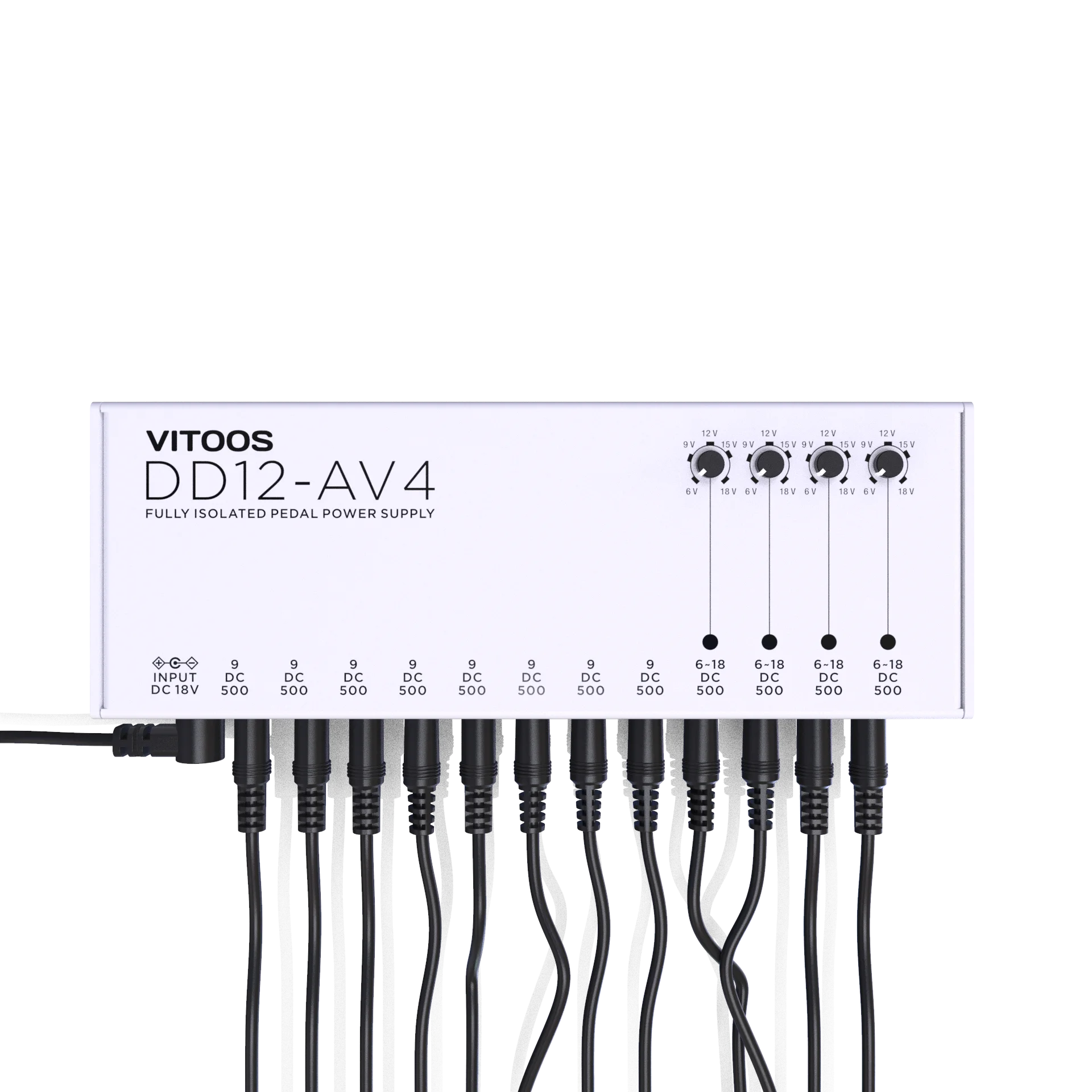 VITOOS-fuente de alimentación de pedal de efecto DD12-AV4, filtro totalmente aislado, ondulación, reducción de ruido, efectos digitales de alta