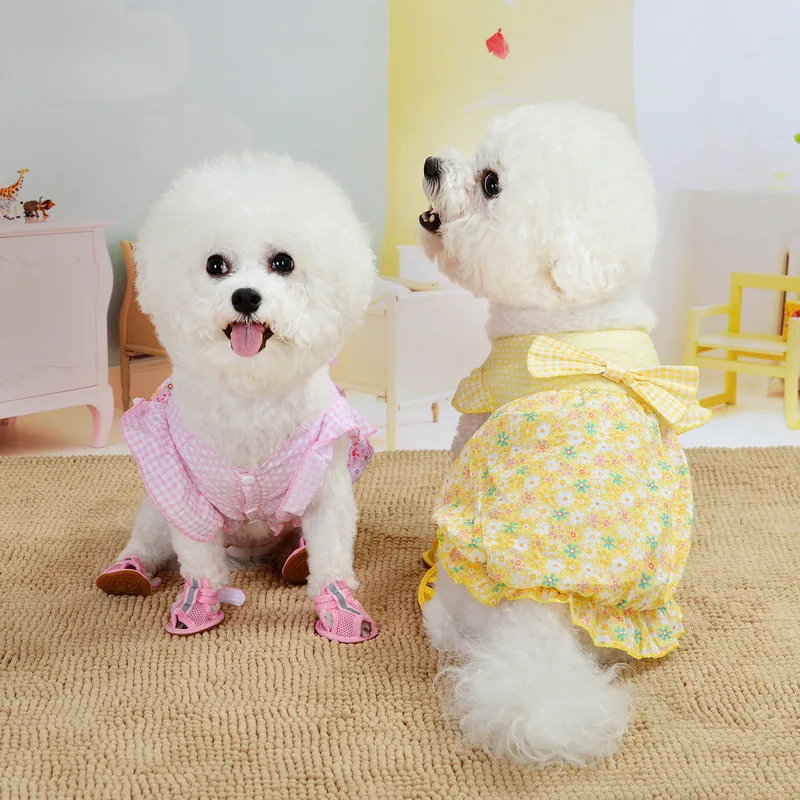 Summer Pet Skirts For Dog Clothes Princess Dog Dresses For Small Dogs Pets Clothing Chihuahua Costume Puppy Pet Skirt Robe Chien