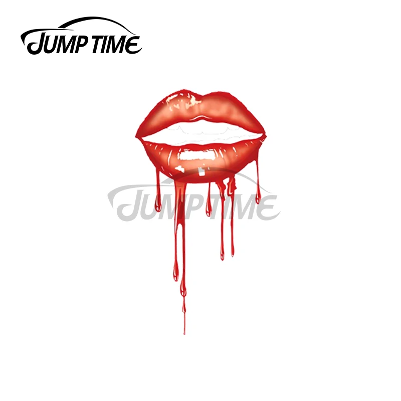 Jump Time 13 x 7.2cm For LIP DRIP Vinyl Sexy Car Sticker Custom Printing Laptop Windshield Occlusion Scratch Decals