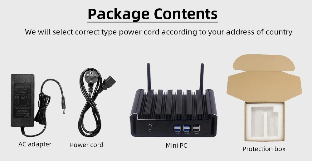 Intel Core I7-5500U I5-5200U I5-4200U I3-5005U Mini PC with 8xUSB 1xHDMI 1xVGA Support WiFi Pfsense Linux Computer Win10 Ready