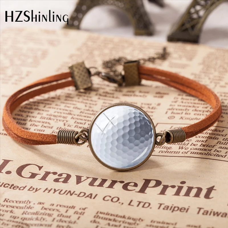2020 New Fashion Basketball Baseball Leather Bracelet Football Glass Cabochon Bracelet Jewelry Accessories image 3