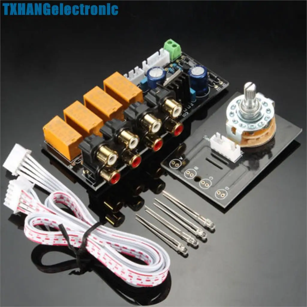 Audio Input Signal Selector Relay Board/Signal Switching Amplifier Board + RCA diy electronics