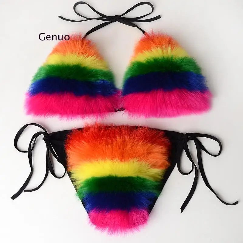 

2021 Faux Fur Women Swimwear