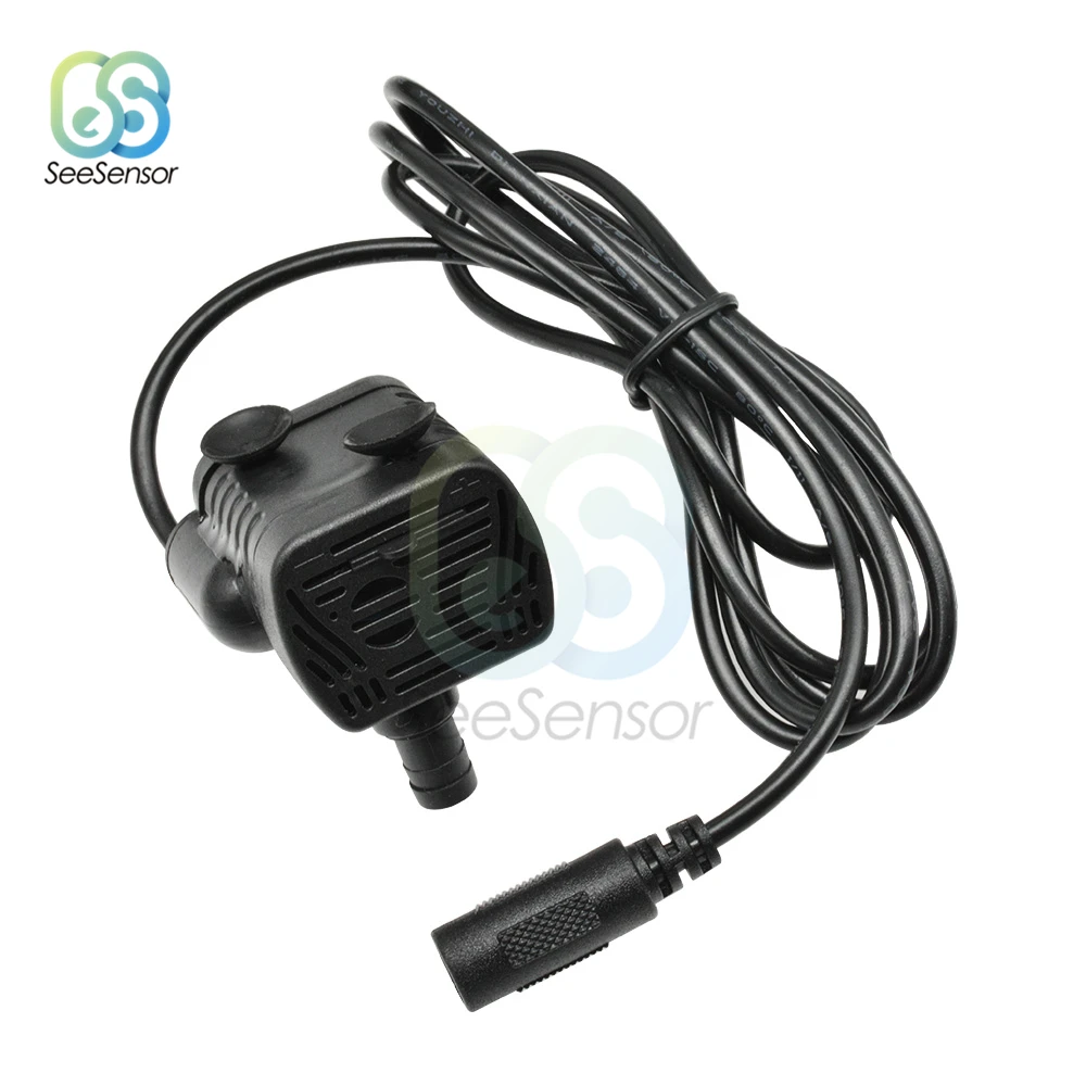 DC-1020 Mini Micro Bơm Chìm 200L/H 1.5M Bể Cá Cá Đài Phun Nước Ao Bơm DC 3W 5.5V- 12V