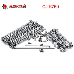 Alconstar-20Pcs Short & 20Pcs Long CJ-K750 Sidecar Motorcycle Stainless Steel Spokes for BMW  R51 R66 R67 R71 R72 for Ural M72