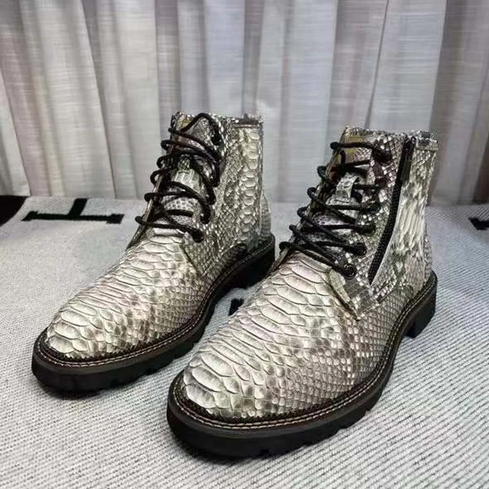 yingshang new arrival men python boots male snake skin shoes men python leather shoes men snake skin shoes male snake boots