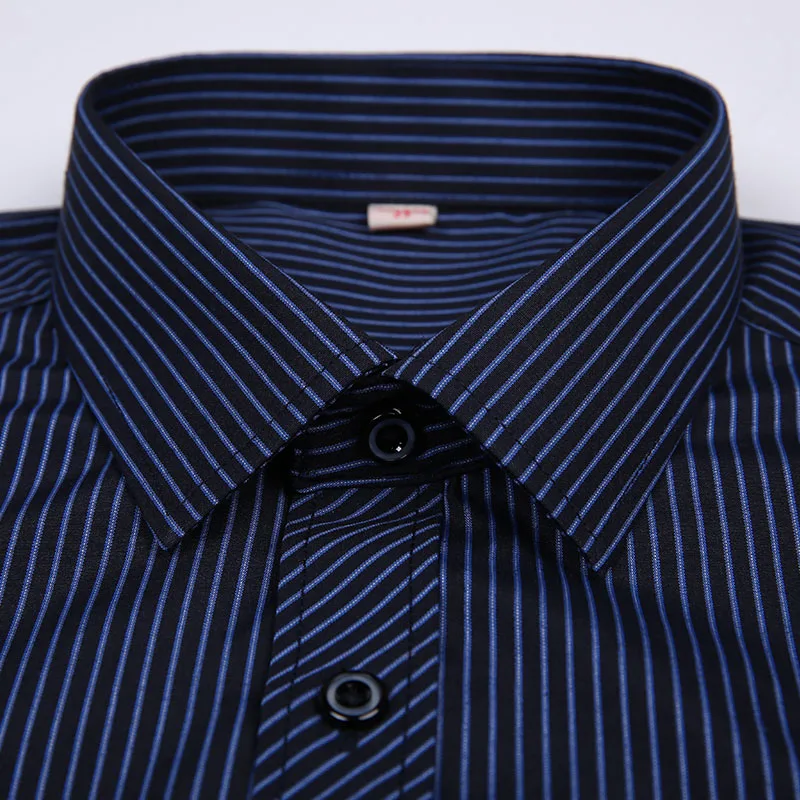 8XL 7XL Plus Size Men Long Sleeved Shirt  Mens Business Casual  Slim Fit Shirts Men Striped Dress Work Social Dress Shirt