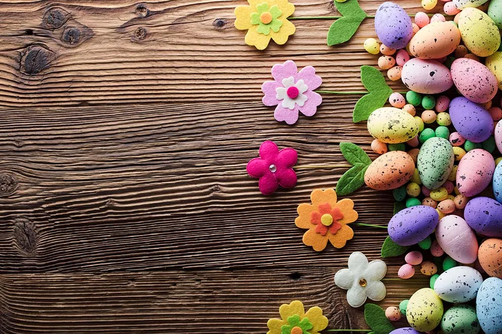 عيد الفصح خلفية الربيع الخشب الطابق البيض التصوير خلفية عطلة حفلة الطفل صورة استوديو صور الدعائم فوتوزون