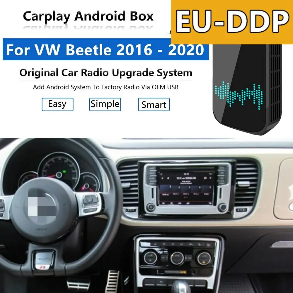 Radio Carplay upgrade Android Auto Audio For Volkswagen Beetle 2016 - 2020 Apple Wireless AI Box Car Multimedia Player GPS unit