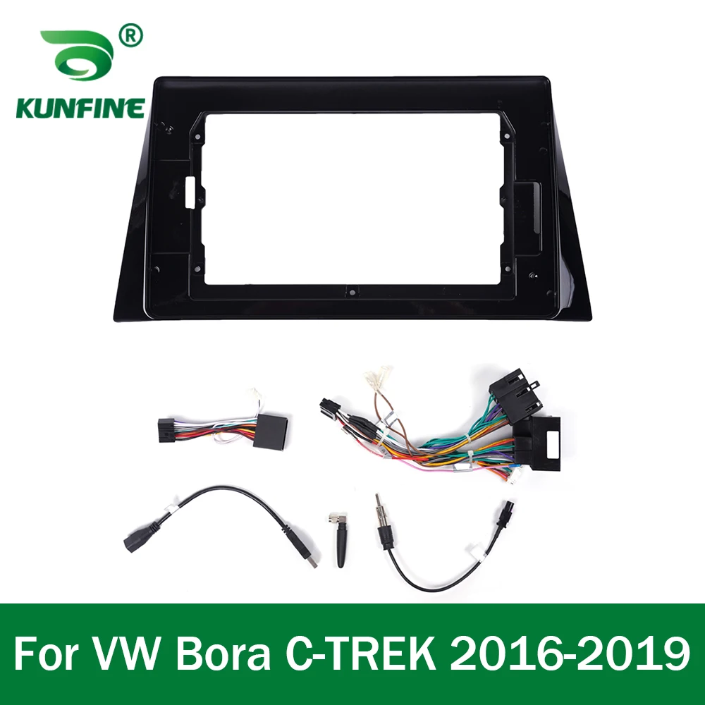 2Din 10 Inch Car Android Radio Fascia Frame Adapter For VW Bora C-TREK 2016 - 2019 Audio Stereo Dash Fitting Panel Frame Kit