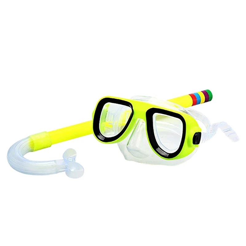 Kinder Schnorchel Brille Saugrohr Set PVC Ungiftig Klar Explosion-Proof Gläser Einstellbar Gürtel Sommer Tauchen Ausrüstung