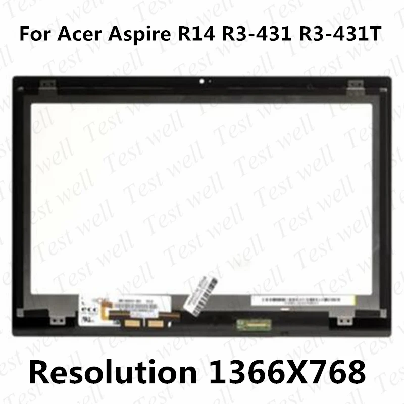 Original substituir para acer aspire r14 R3-431 R3-431T toque led tela lcd digitador assembléia display vidro sentido painel