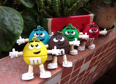 Chocolate M&M Pen Drive USB Flash Drive 4GB 8gb 16gb 32gb 64g USB Stick Memory Pendrive U Disk Creative Lovely Fun Gift HOT SALE