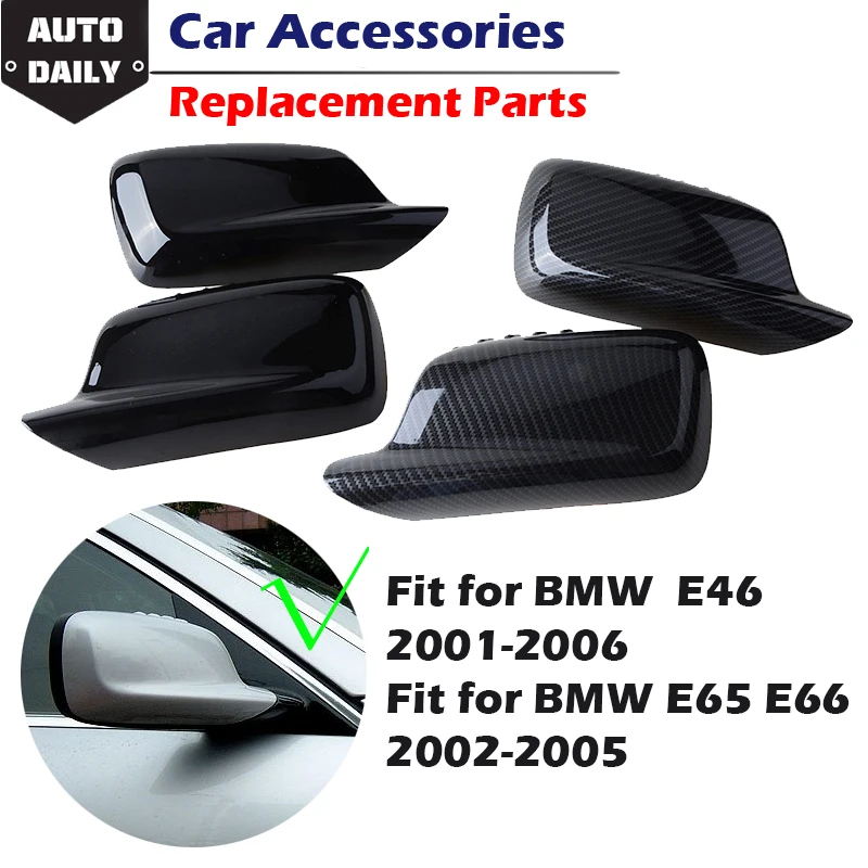 

Side Rearview Mirror Cover Racing Cap Fit For BMW E46 2001-2006 E65 E66 2002-2008 745i 745Li 750i 750Li Car Refit Accessories