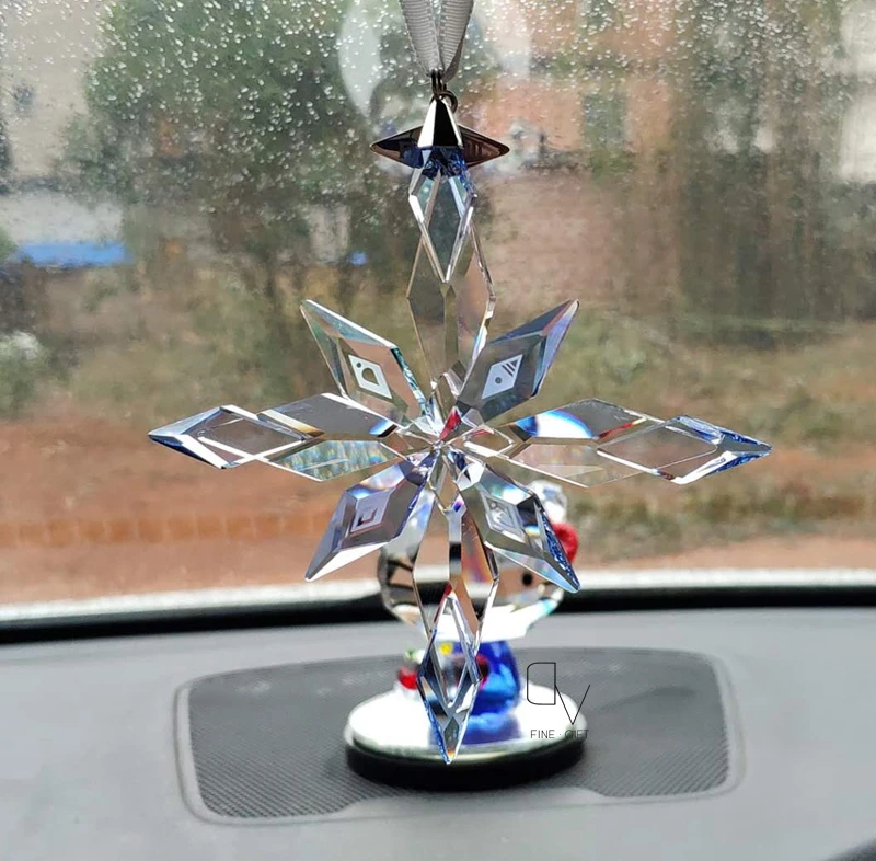 2020 Crystal Snowflakes Car Frozen2 Hanging Pendant Home Room Decoration Suspension Ornaments Christmas Gifts Xmas craft