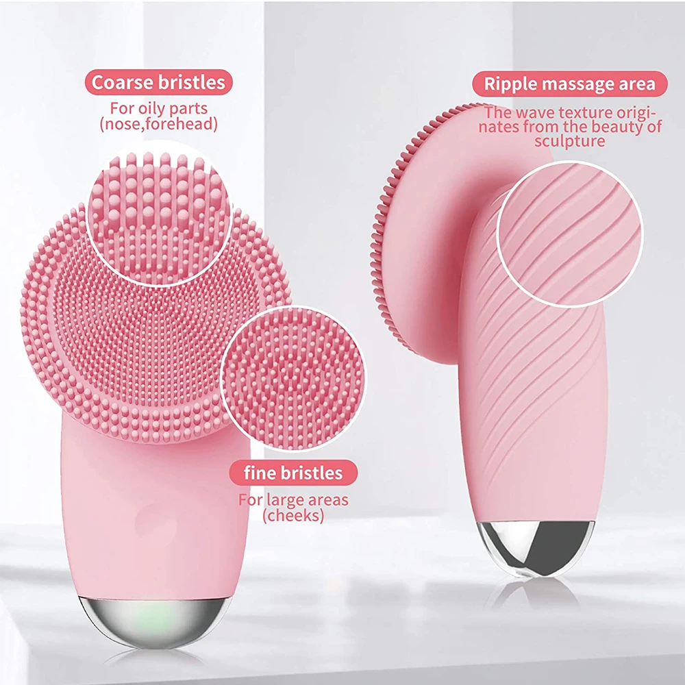 Facial Cleansing Brush Electric Silicone Makeup Remover Face Skin Care Tools Waterproof Sonic Cleanser Facial Beauty Massager